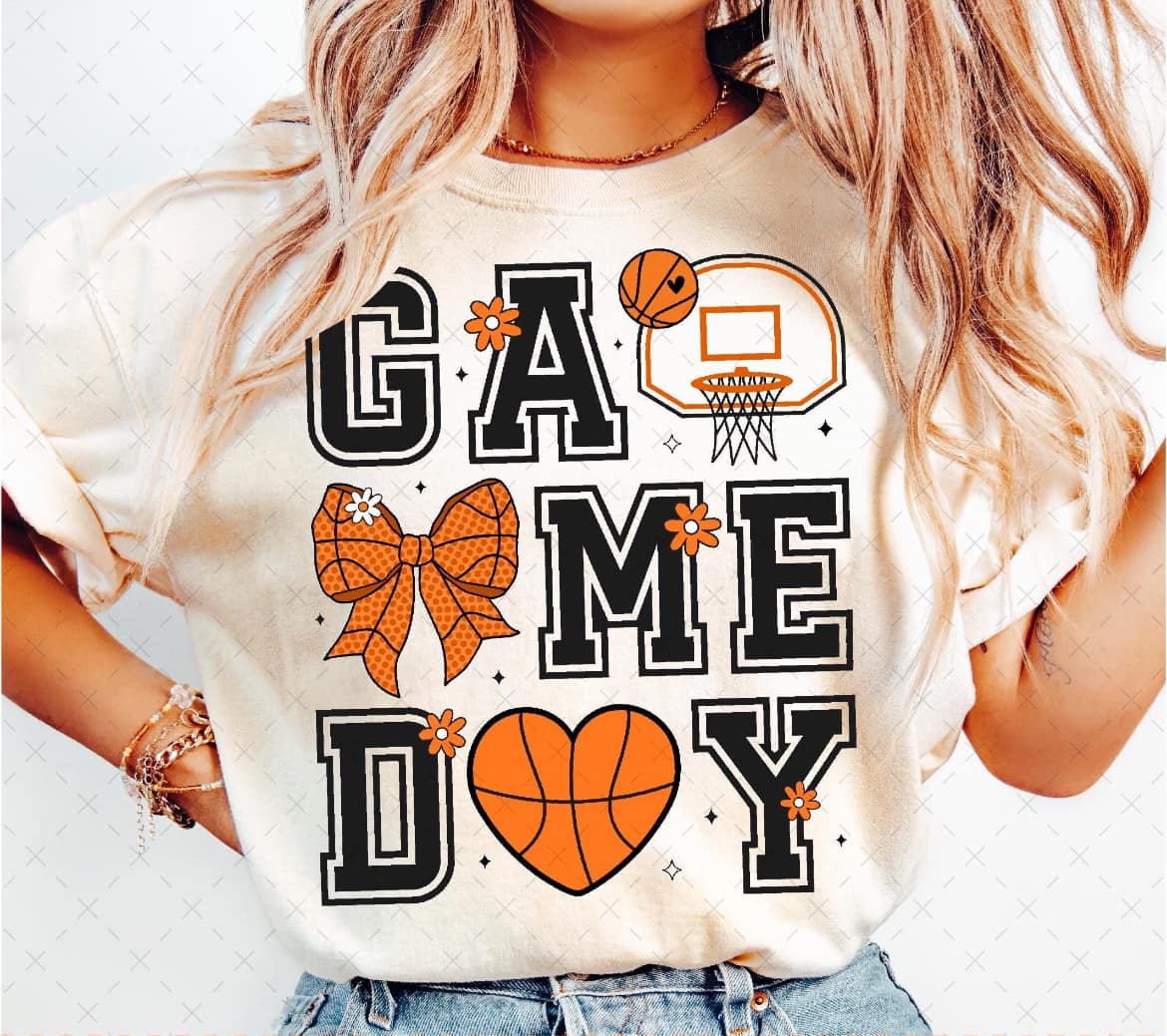 GAME DAY COUQUETTE BASKETBALL DTF TRANSFER