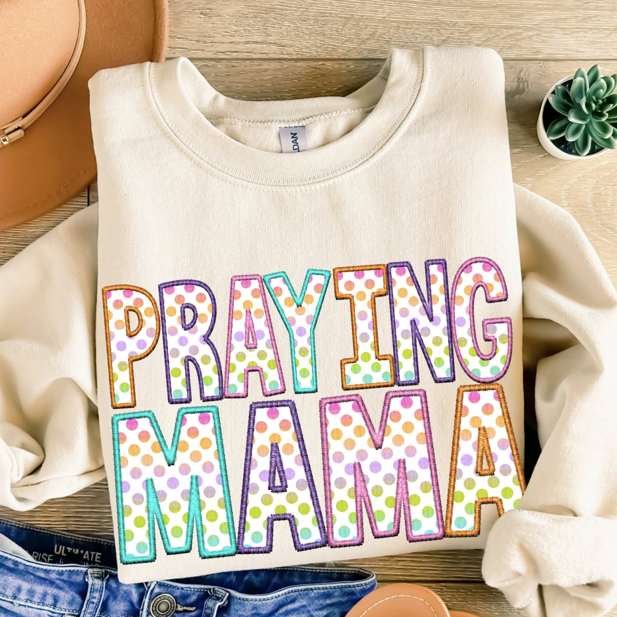 PRAYING MAMA DTF TRANSFER