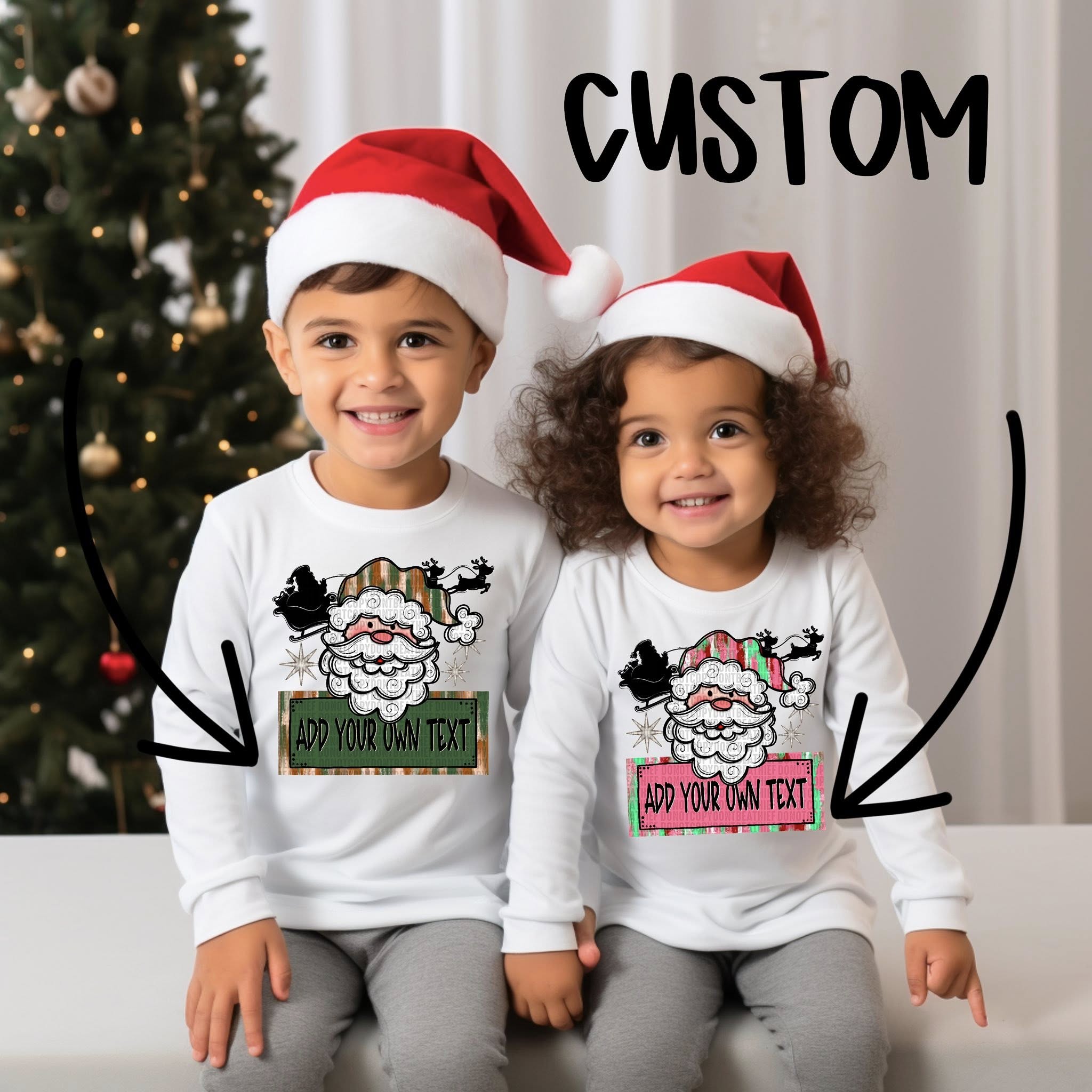 LIGHT SKIN GREEN SANTA DTF TRANSFER