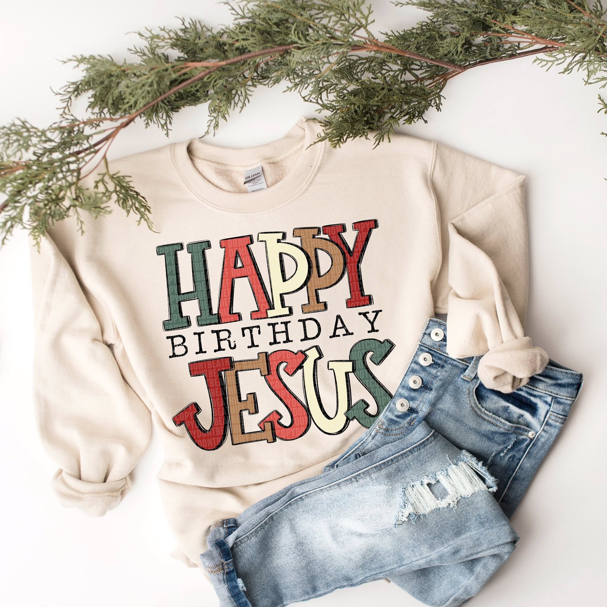 HAPPY BIRTHDAY JESUS DTF TRANSFER