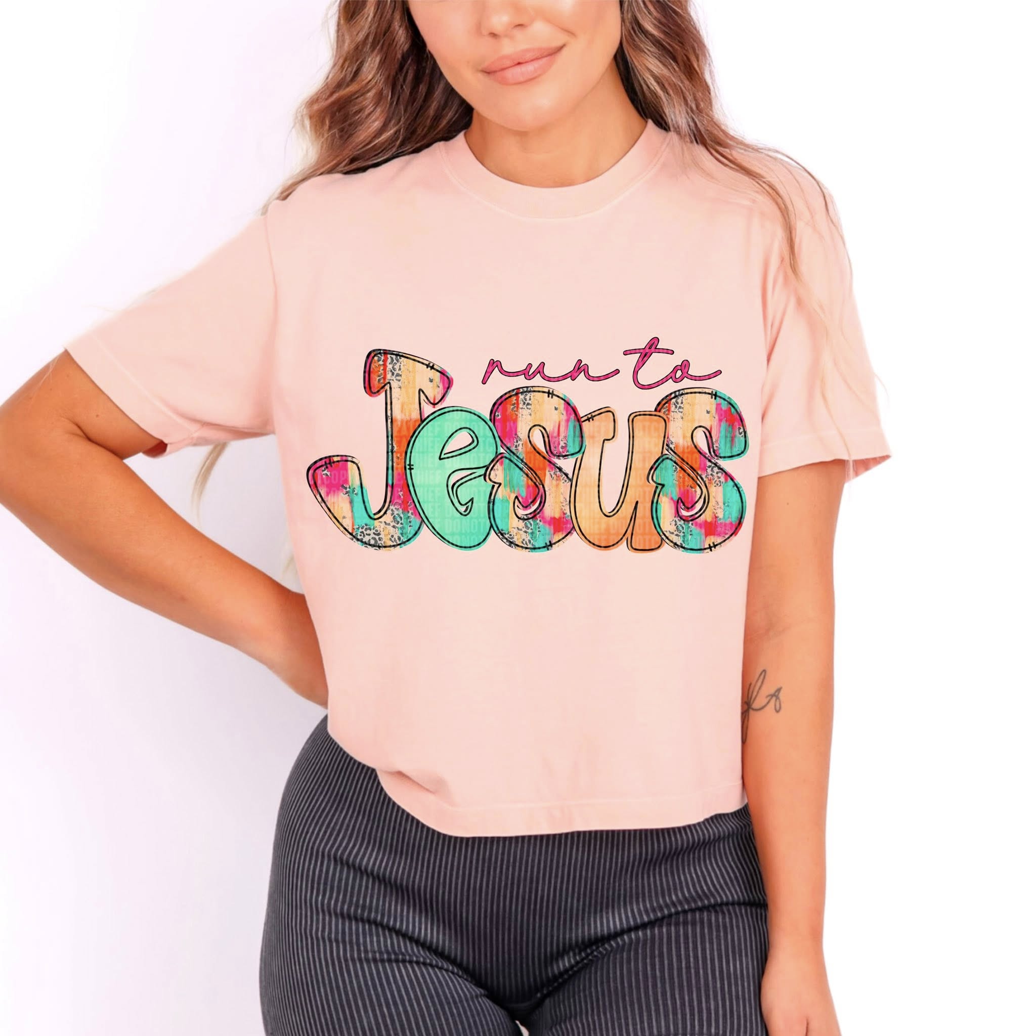RUN TO JESUS DTF TRANSFER