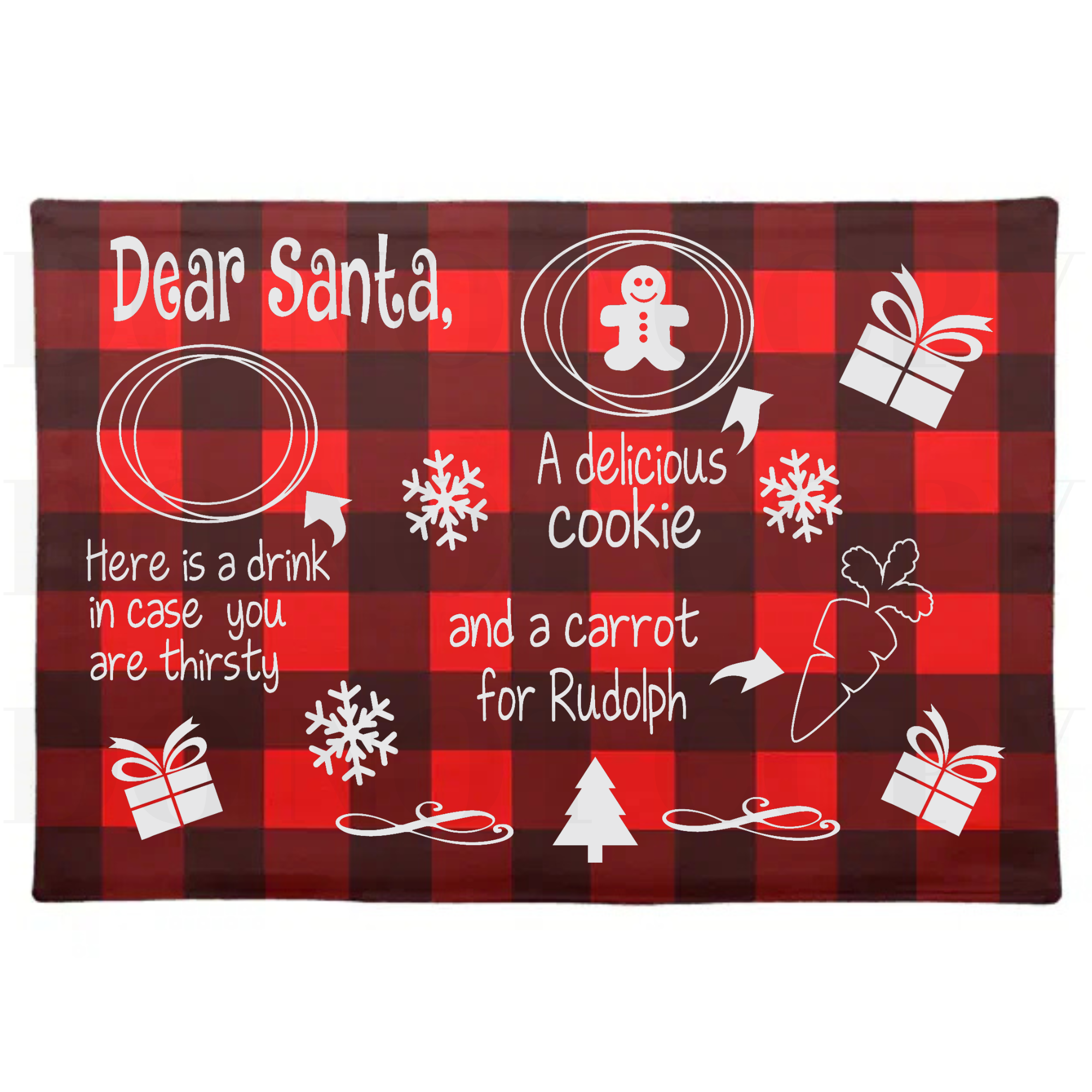 SANTA'S SCREENPRINT COOKIE PLACEMAT