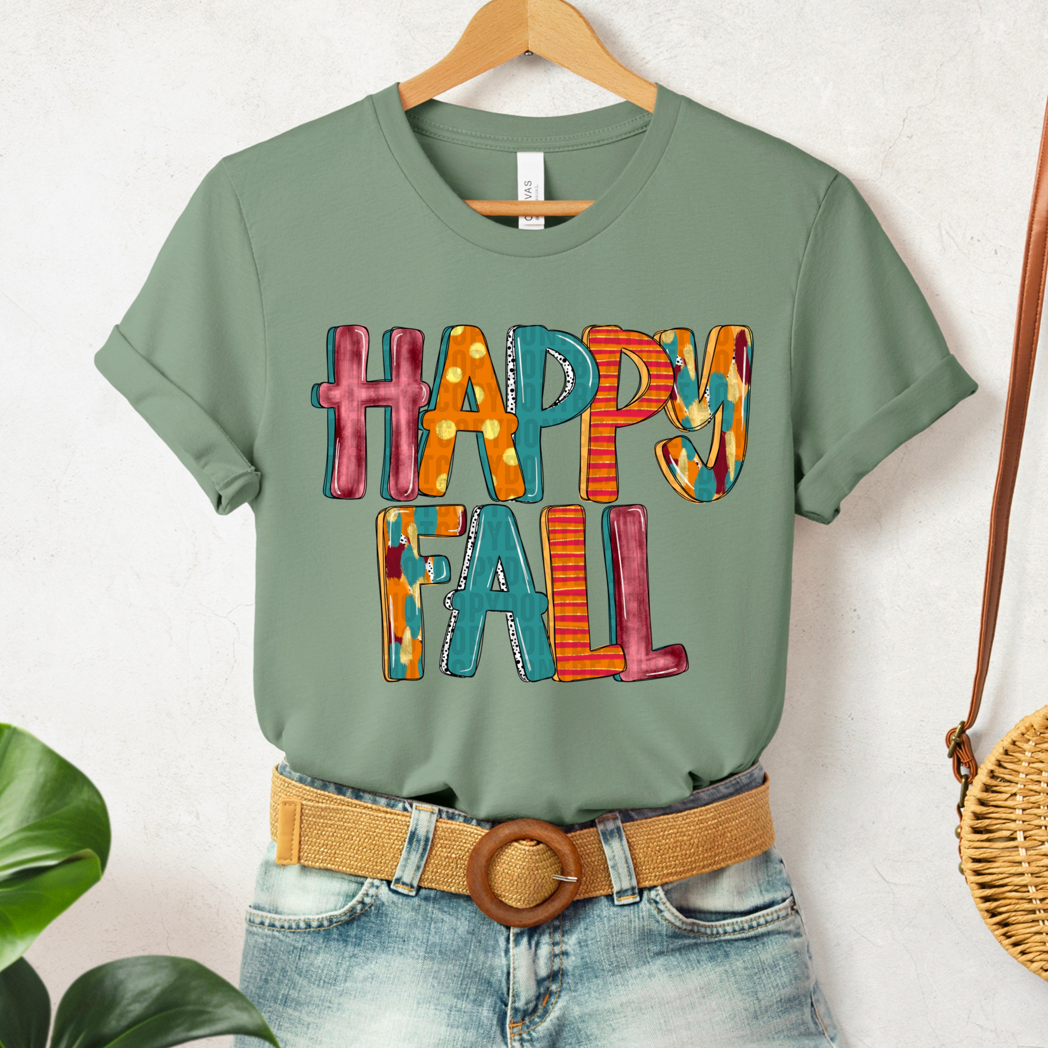 HAPPY FALL DOODLE DTF TRANSFER