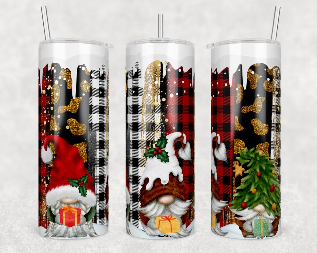 BUFFALO PLAID GNOMES FINISHED TUMBLER OR TRANSFER