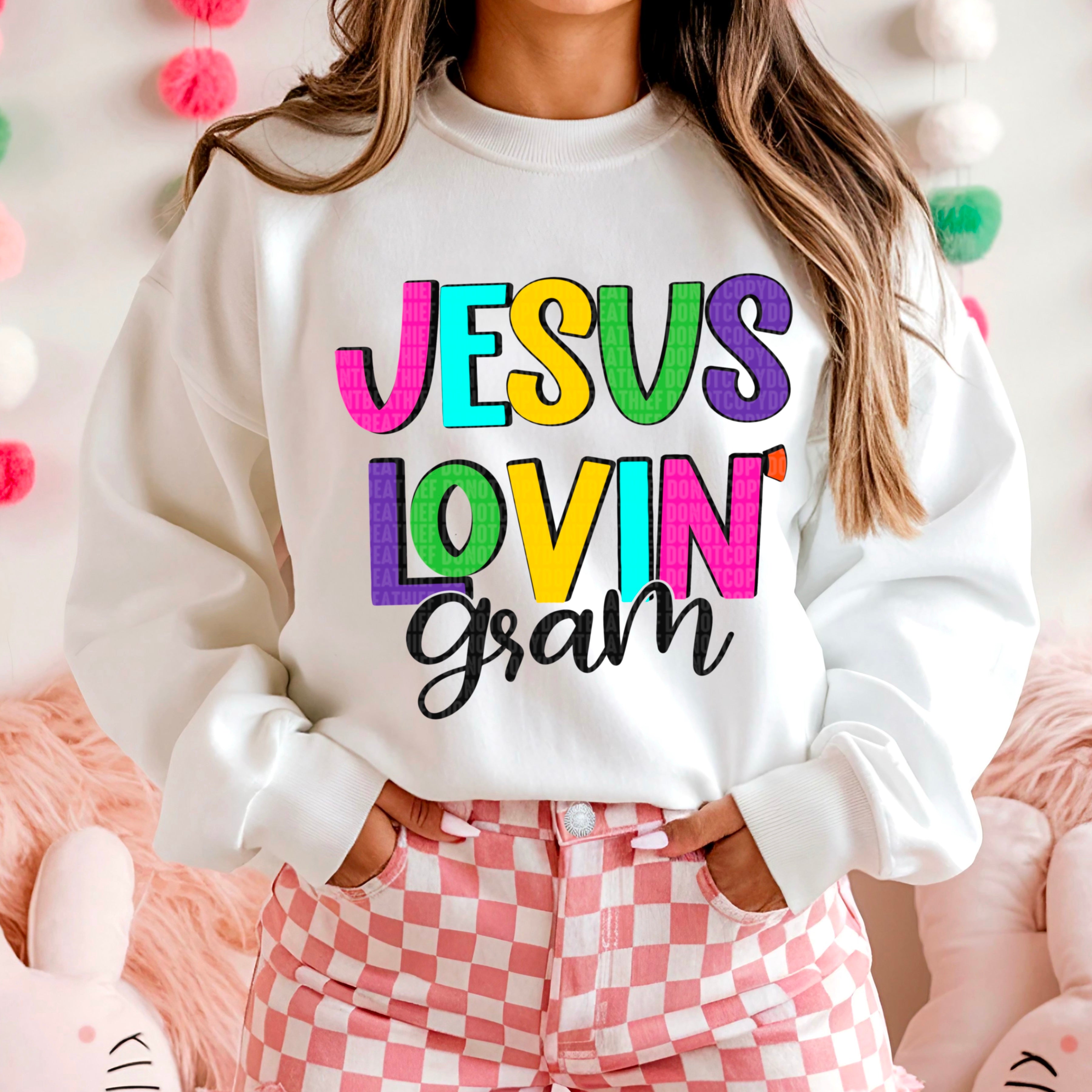 JESUS LOVIN DTF TRANSFER CHOOSE NAME