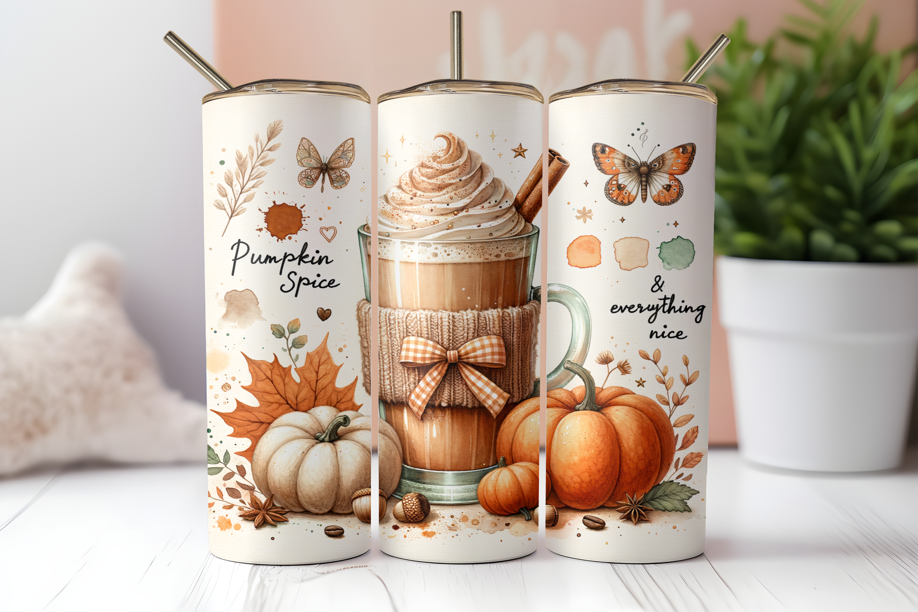 PUMPKIN SPICE FALL FINISHED TUMBLER OR TRANSFER