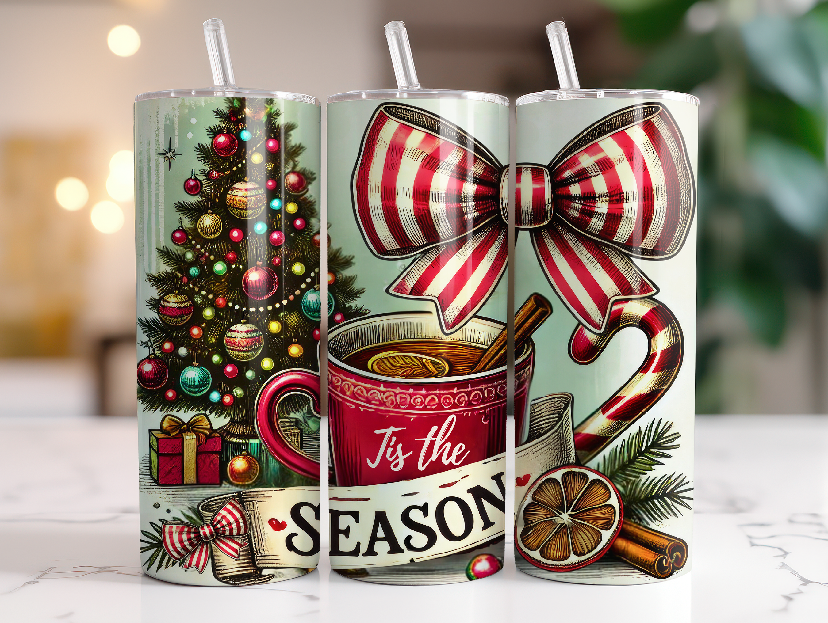 TIS THE SEASON FINISHED TUMBLER OR TRANSFER