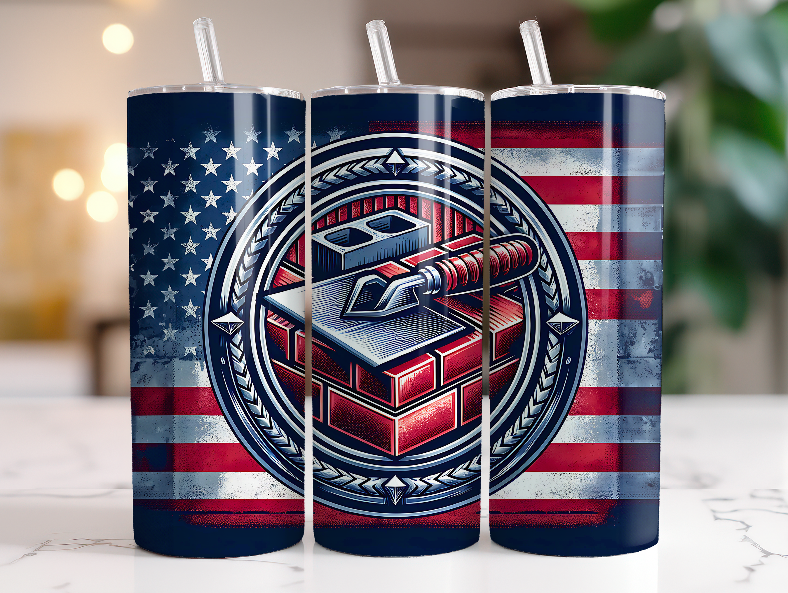 BRICK LAYER FINISHED TUMBLER OR TRANSFER