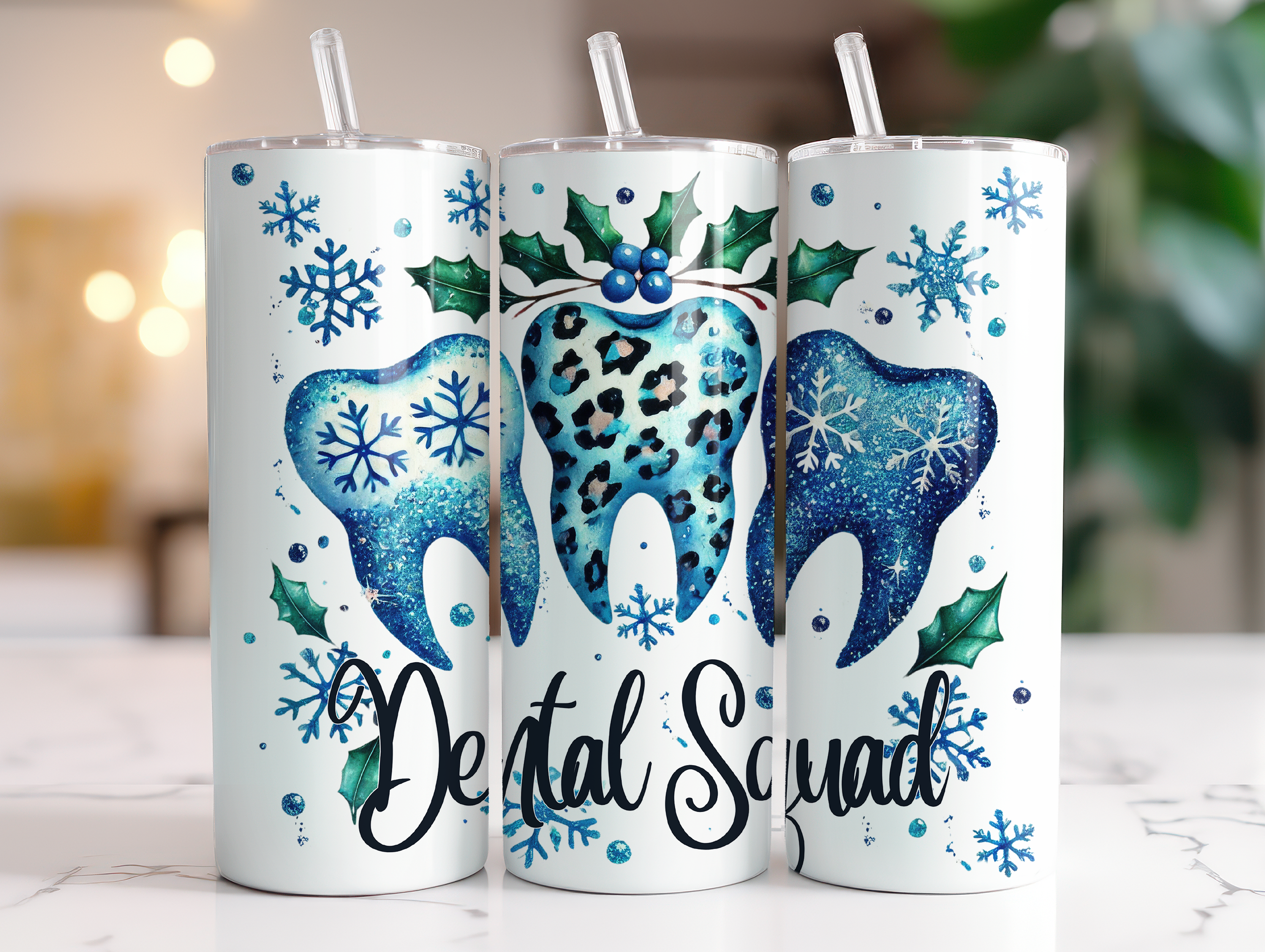 CHRISTMAS DENTAL SQUAD FINISHED TUMBLER OR TRANSFER