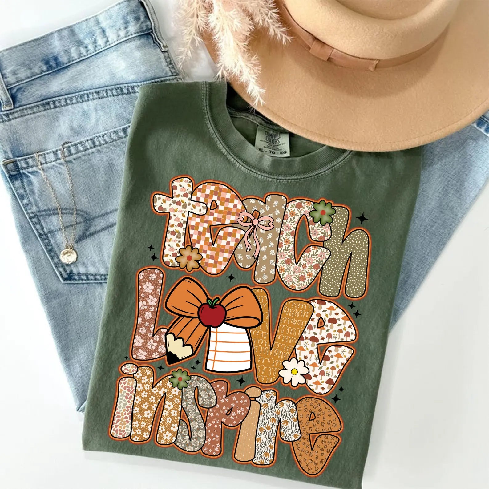 TEACH LOVE INSPIRE FALL DTF TRANSFER