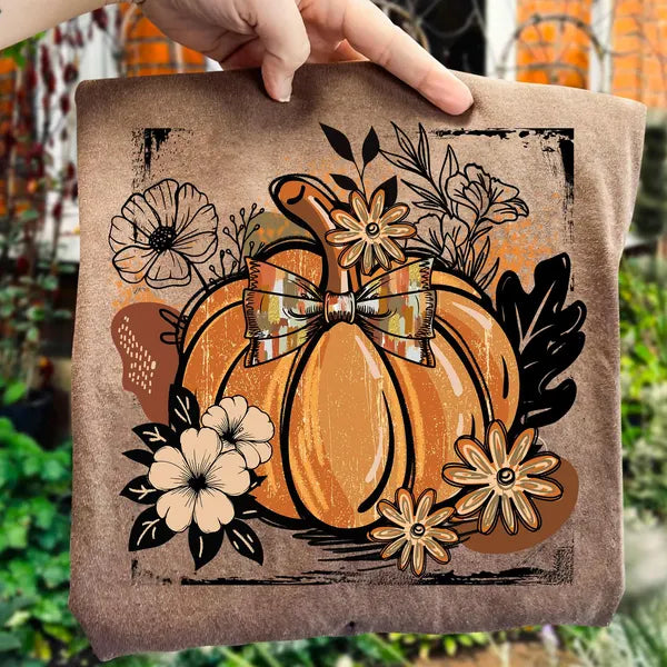 FALL PUMPKIN FLOWERS DTF TRANSFER