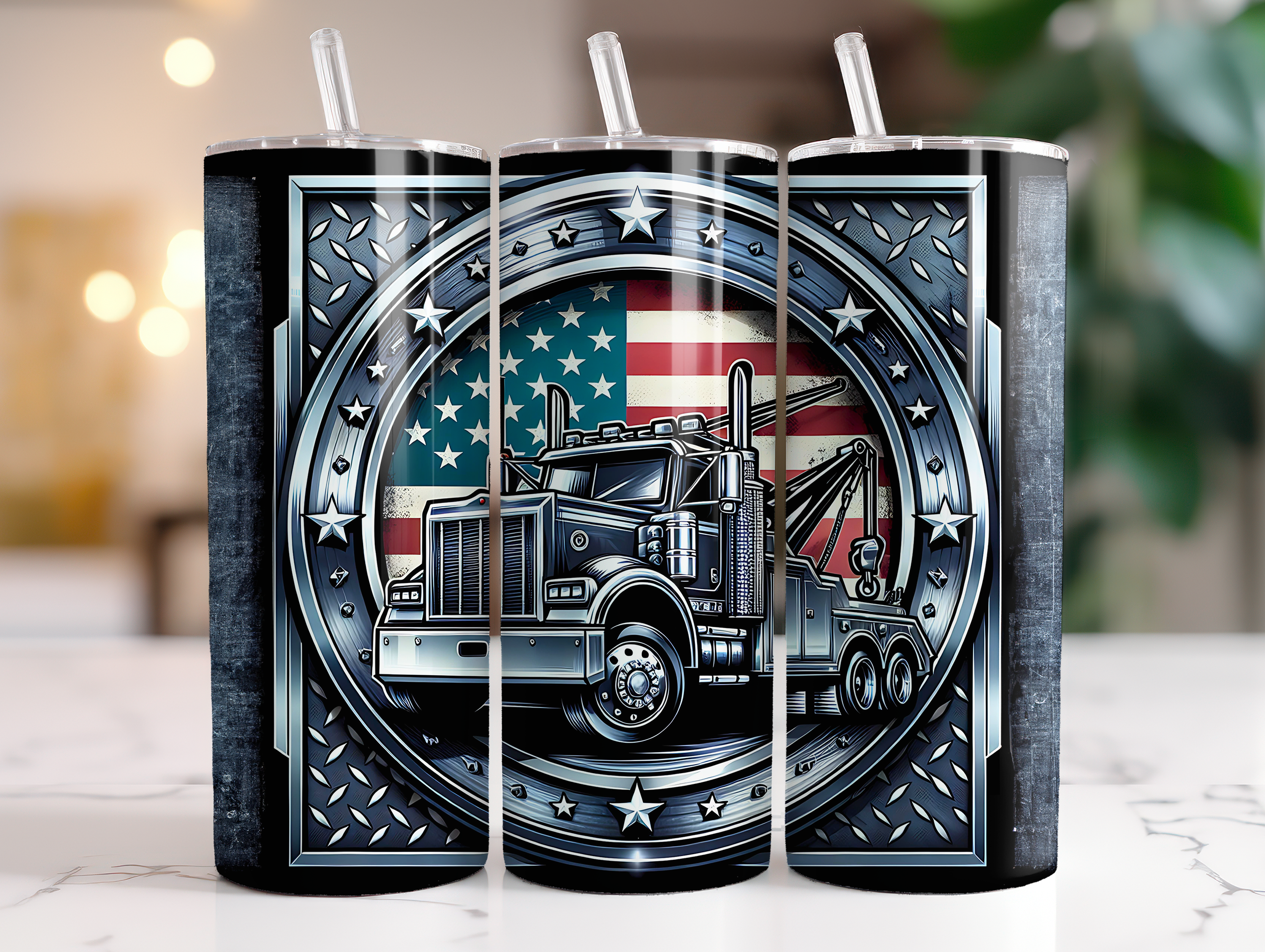 TOW TRUCK DRIVER FINISHED TUMBLER OR TRANSFER
