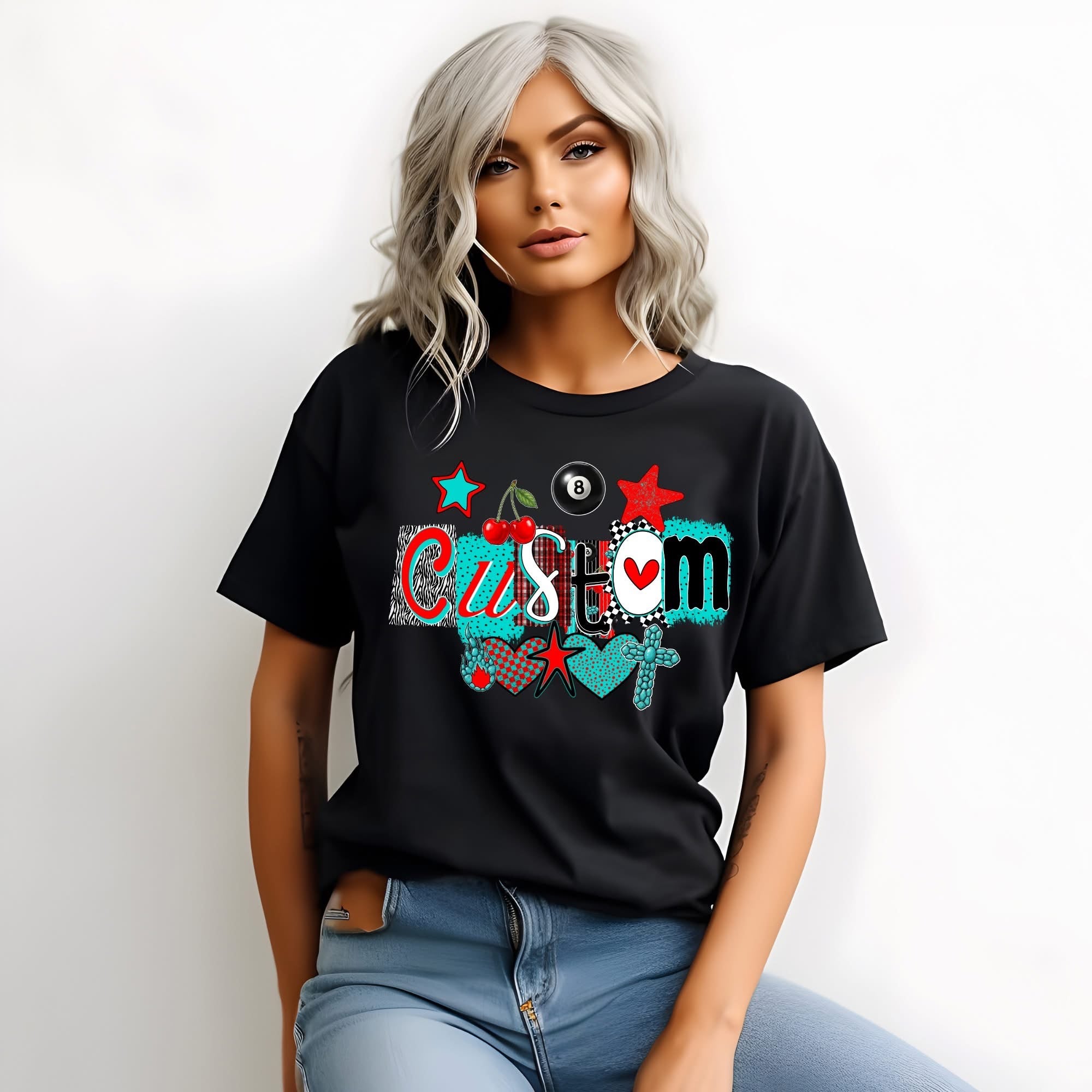 Custom Retro Alpha DTF TRANSFER