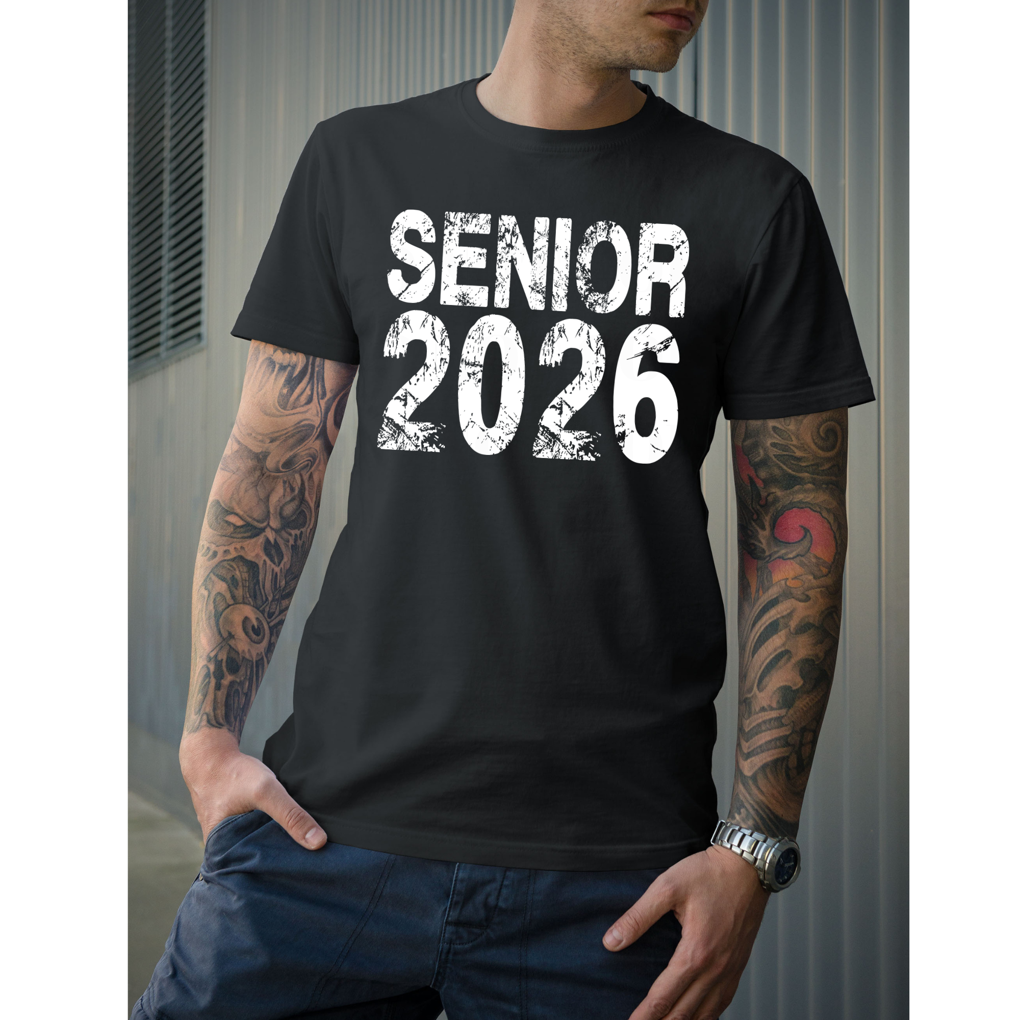 SENIOR 2026 WHITE DISTRESSED DTF TRANSFER