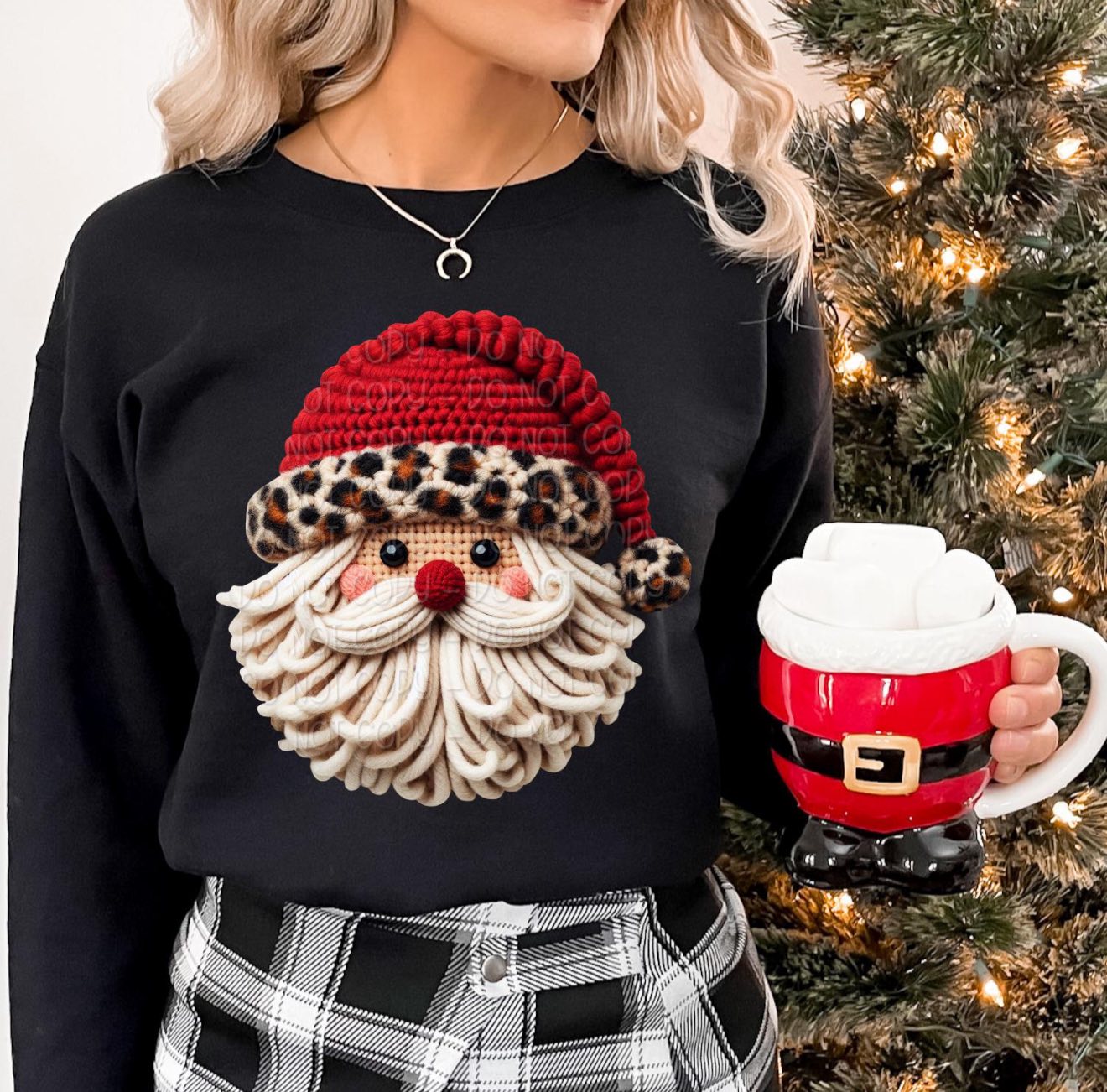 Festive Santa Completed Crewneck Sweatshirt | Unisex Winter Apparel, Christmas Gift, Holiday Style, Cozy Fashion, Seasonal Sweatshirt
