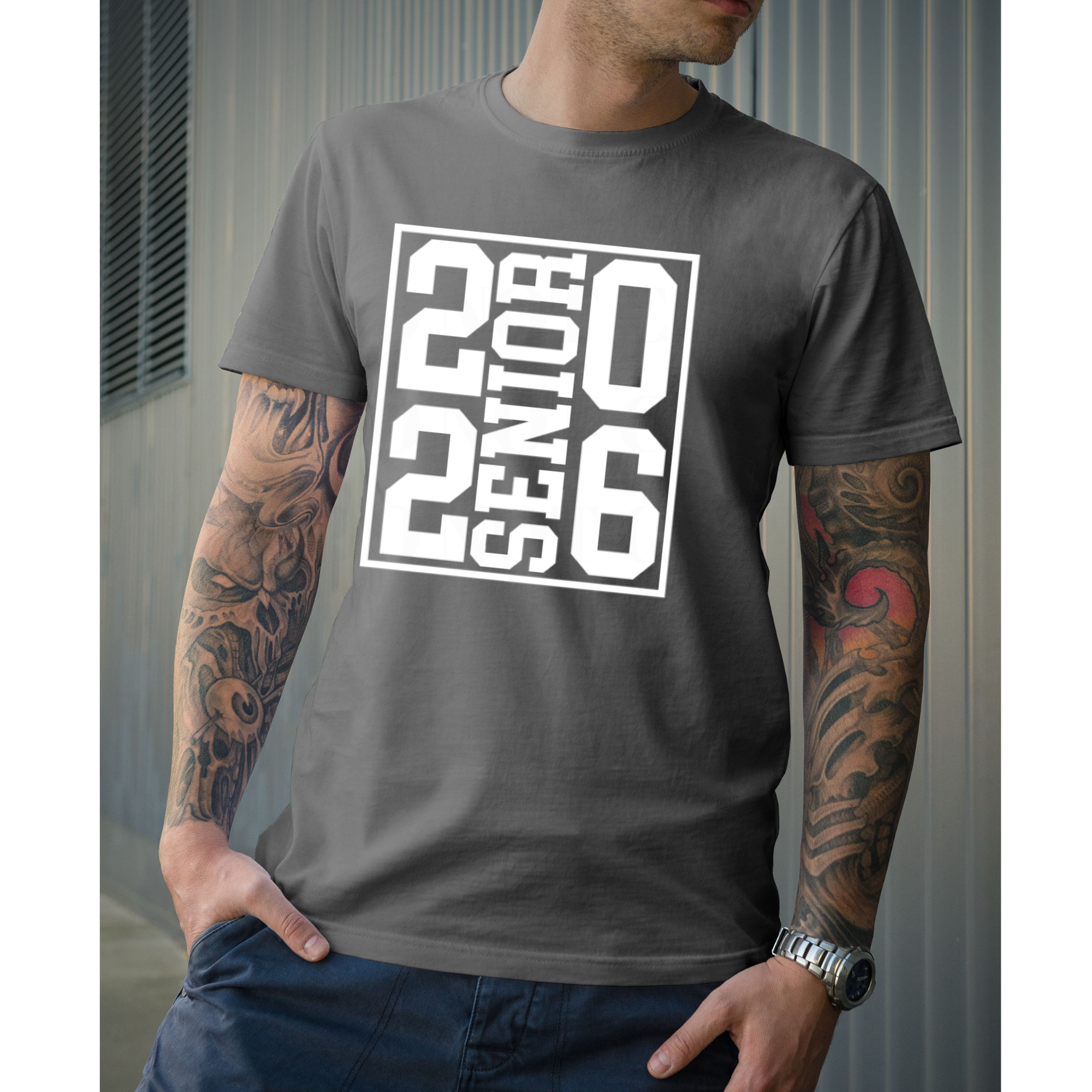 SENIOR 2026 WHITE BOXED DTF TRANSFER