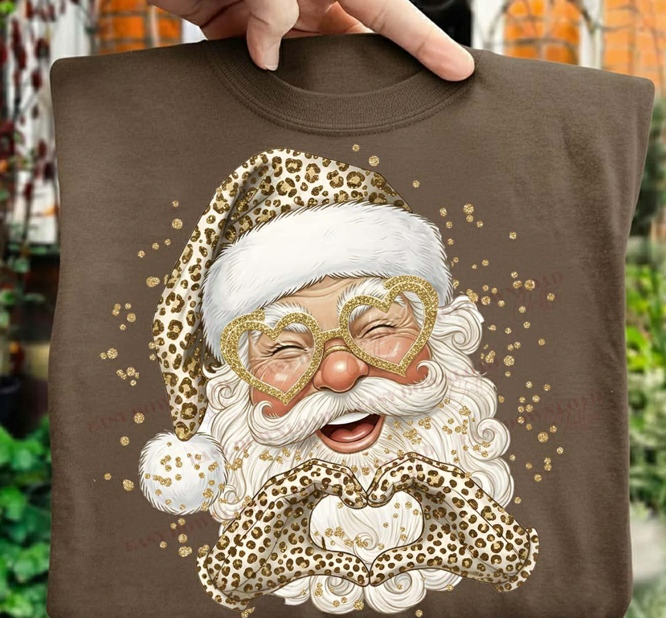 LEOPARD HEART SANTA DTF TRANSFER