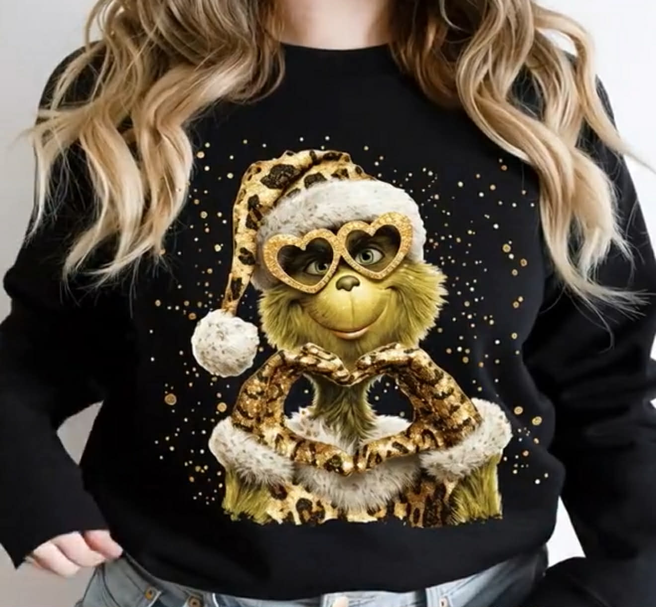 LEOPARD GRINCHY HEART DTF TRANSFER