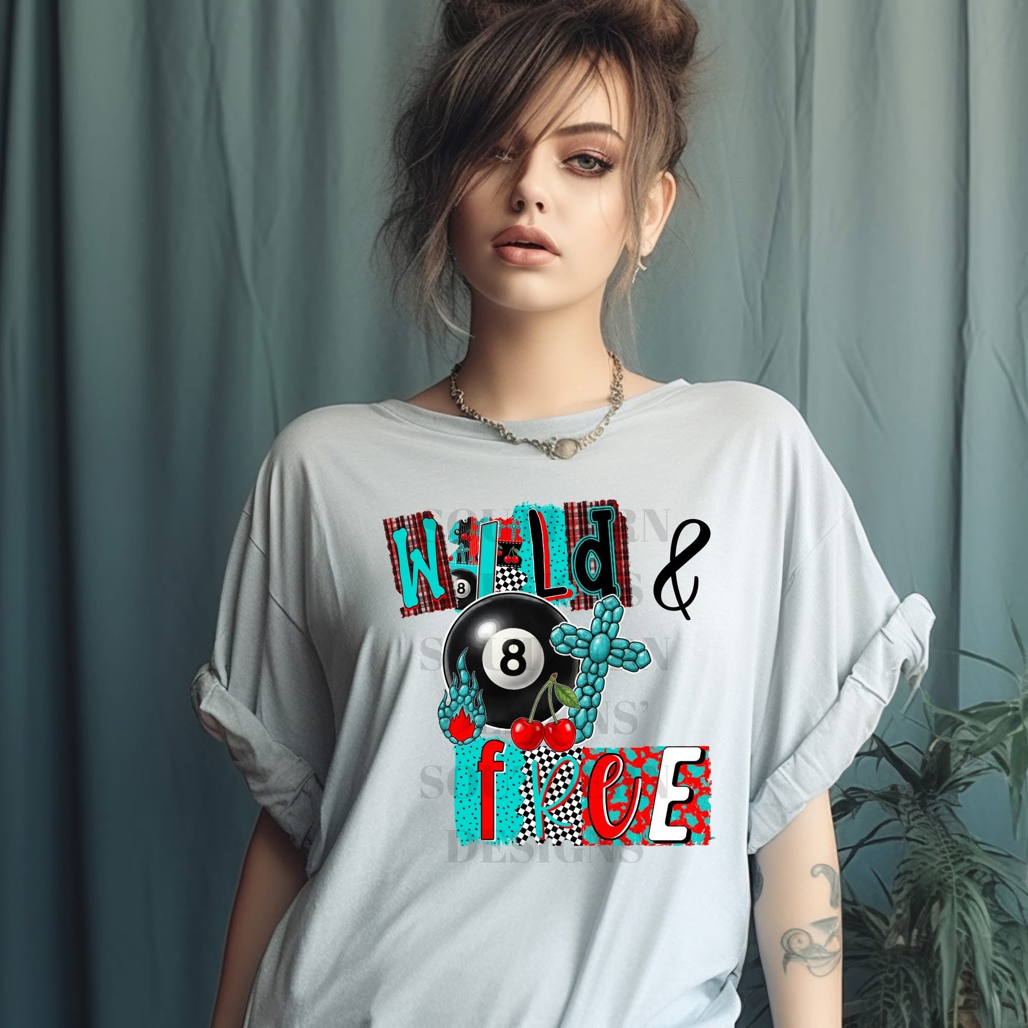 Wild & Free Retro Alpha DTF TRANSFER