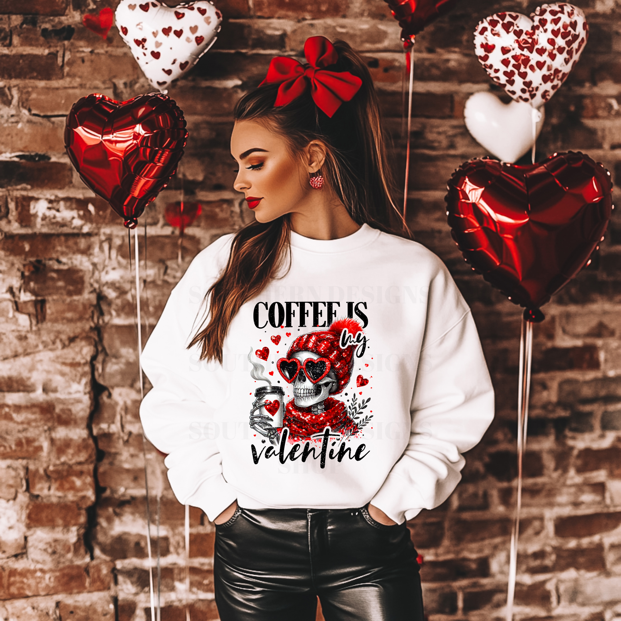 COFFEE IS MY VALENTINE DTF TRANSFER