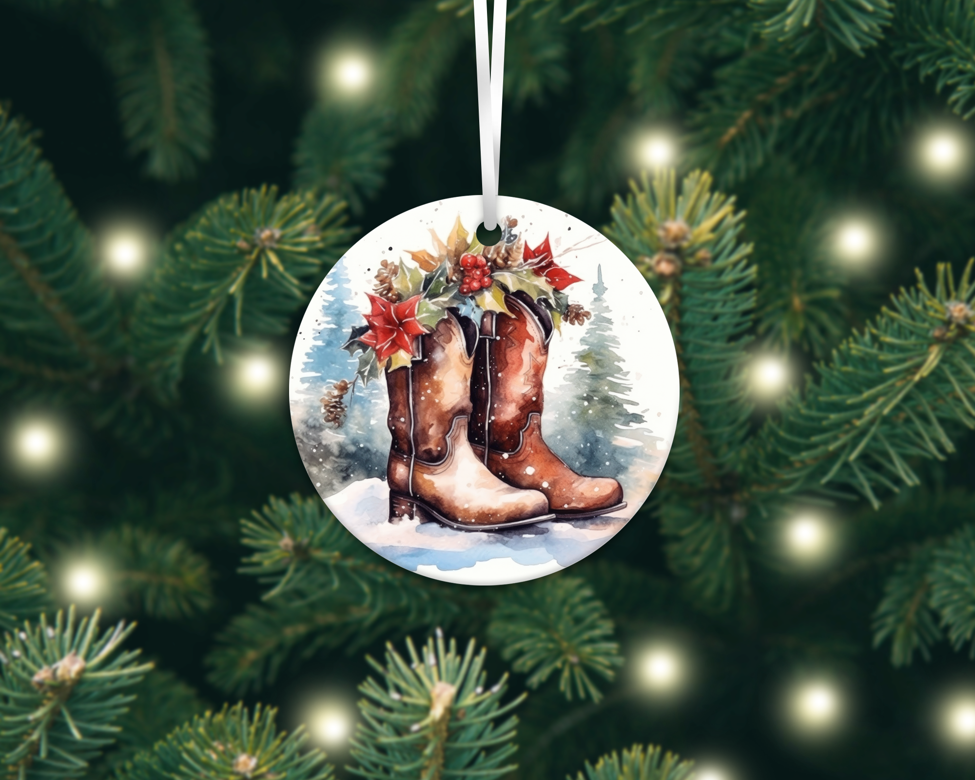 COUNTRY CHRISTMAS ORNAMENTS & CAR COASTERS SUBLIMATION TRANSFER (CHOOSE BELOW)