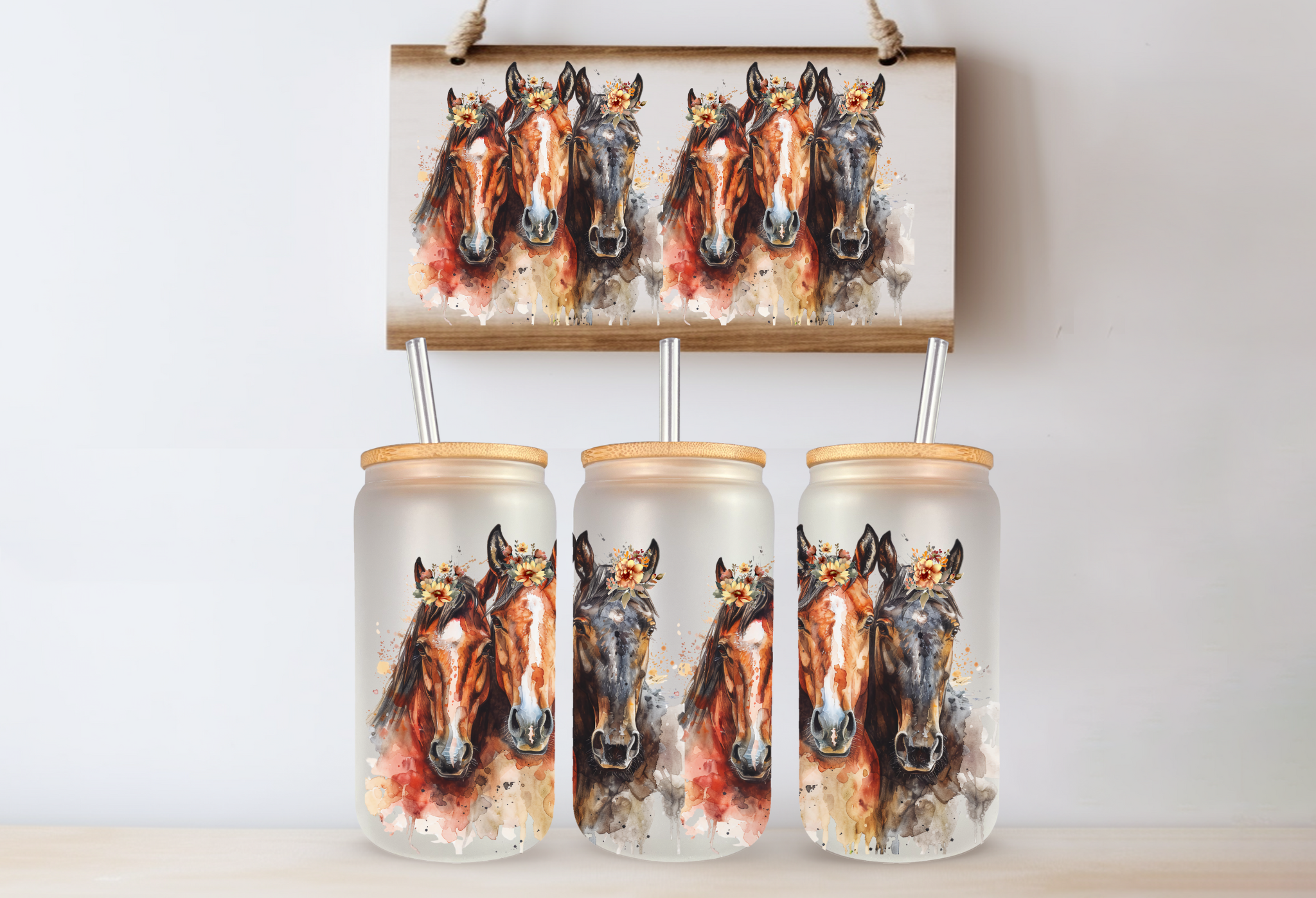 HORSES 16OZ UVDTF TRANSFER