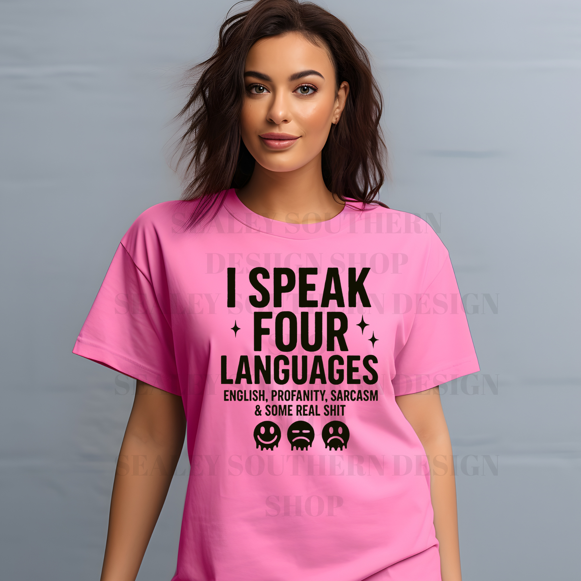 I SPEAK FOUR LANGUAGES DTF TRANSFER