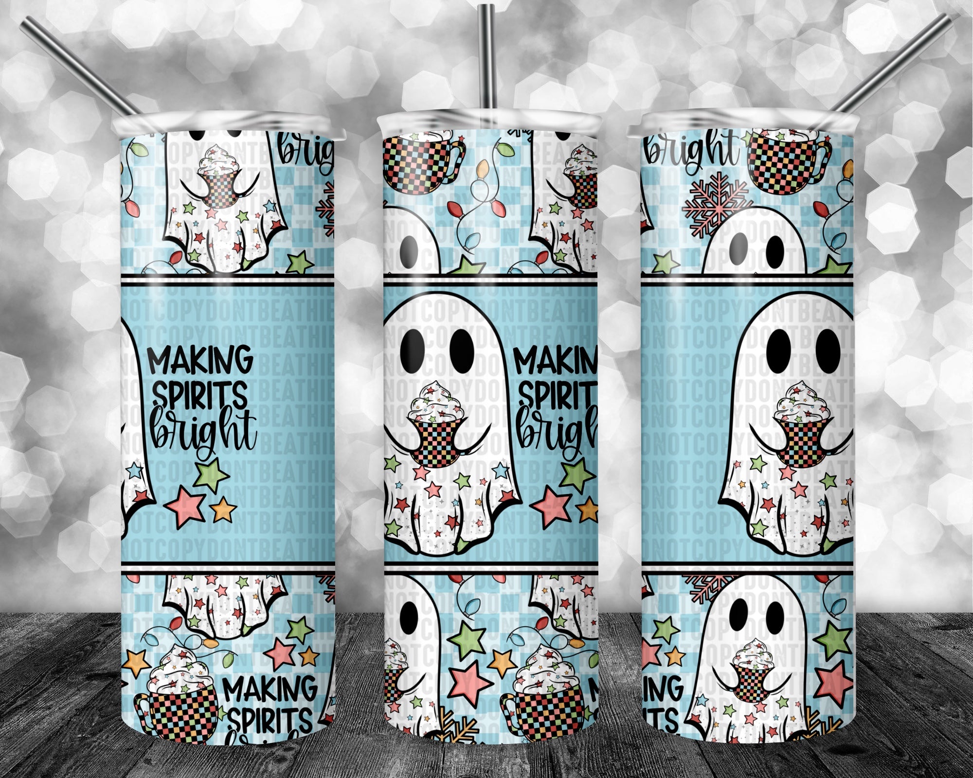 MAKING SPIRITS BRIGHT FINISHED TUMBLER OR TRANSFER