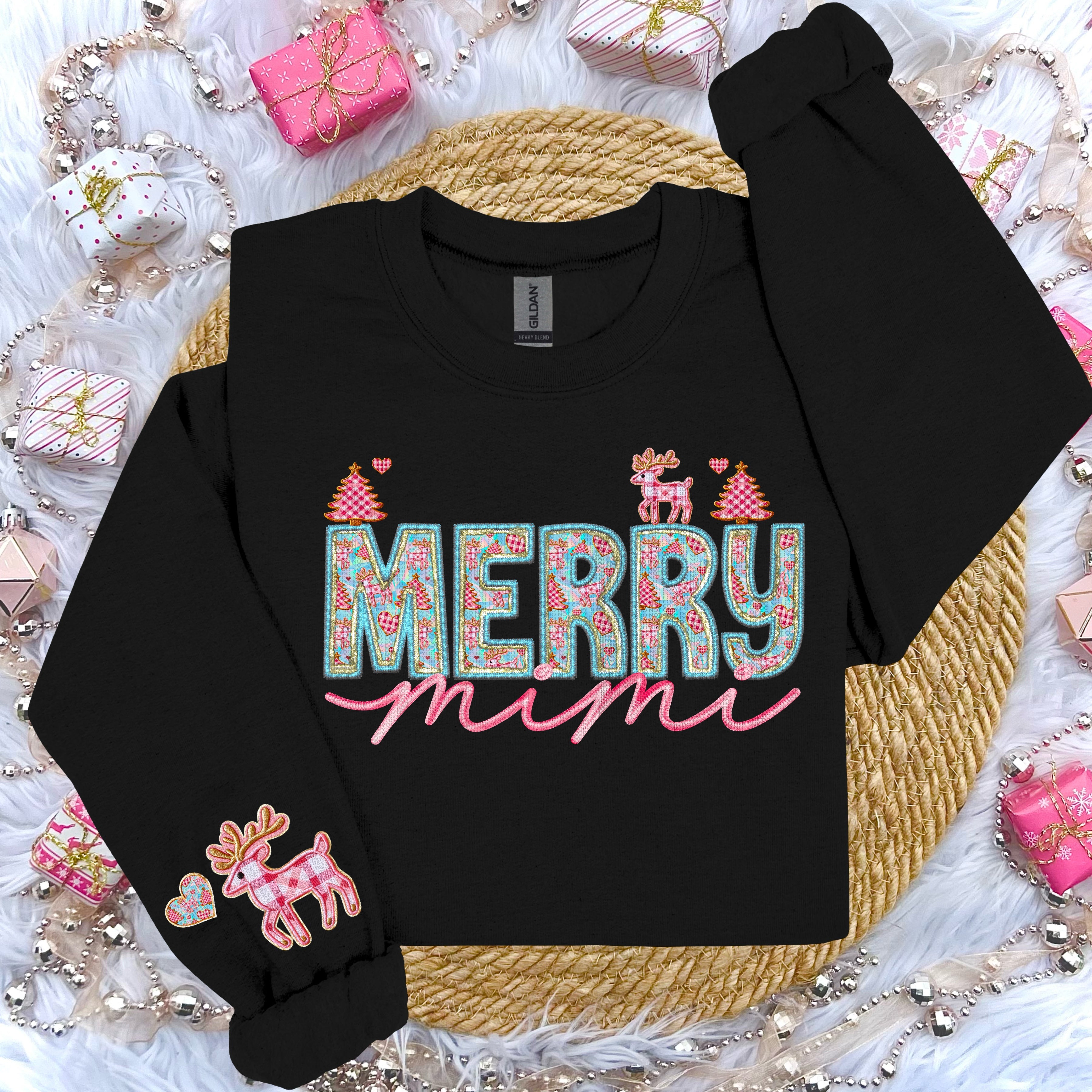 MERRY NAMES WITH SLEEVE DTF TRANSFER CHOOSE BELOW