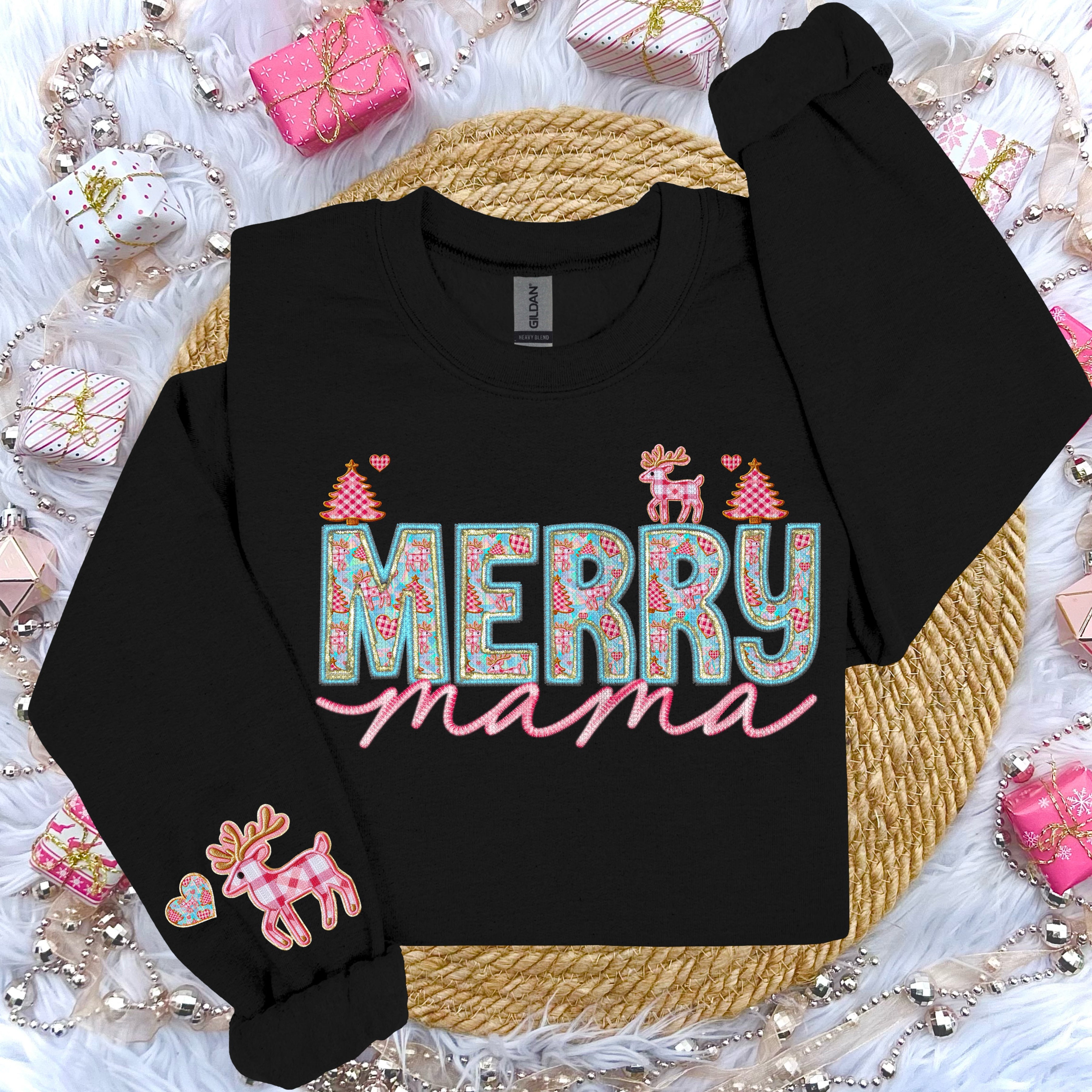 MERRY NAMES WITH SLEEVE DTF TRANSFER CHOOSE BELOW