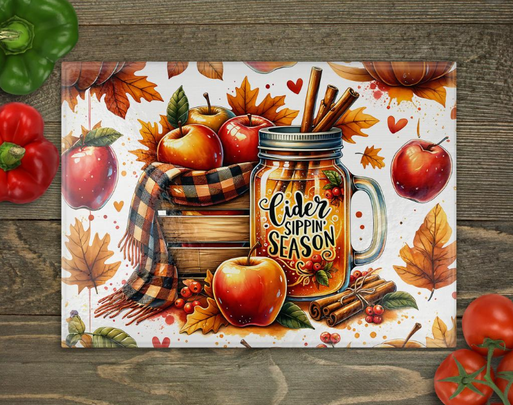 CIDER SIPPIN CUTTING BOARD SUBLIMATION TRANSFER