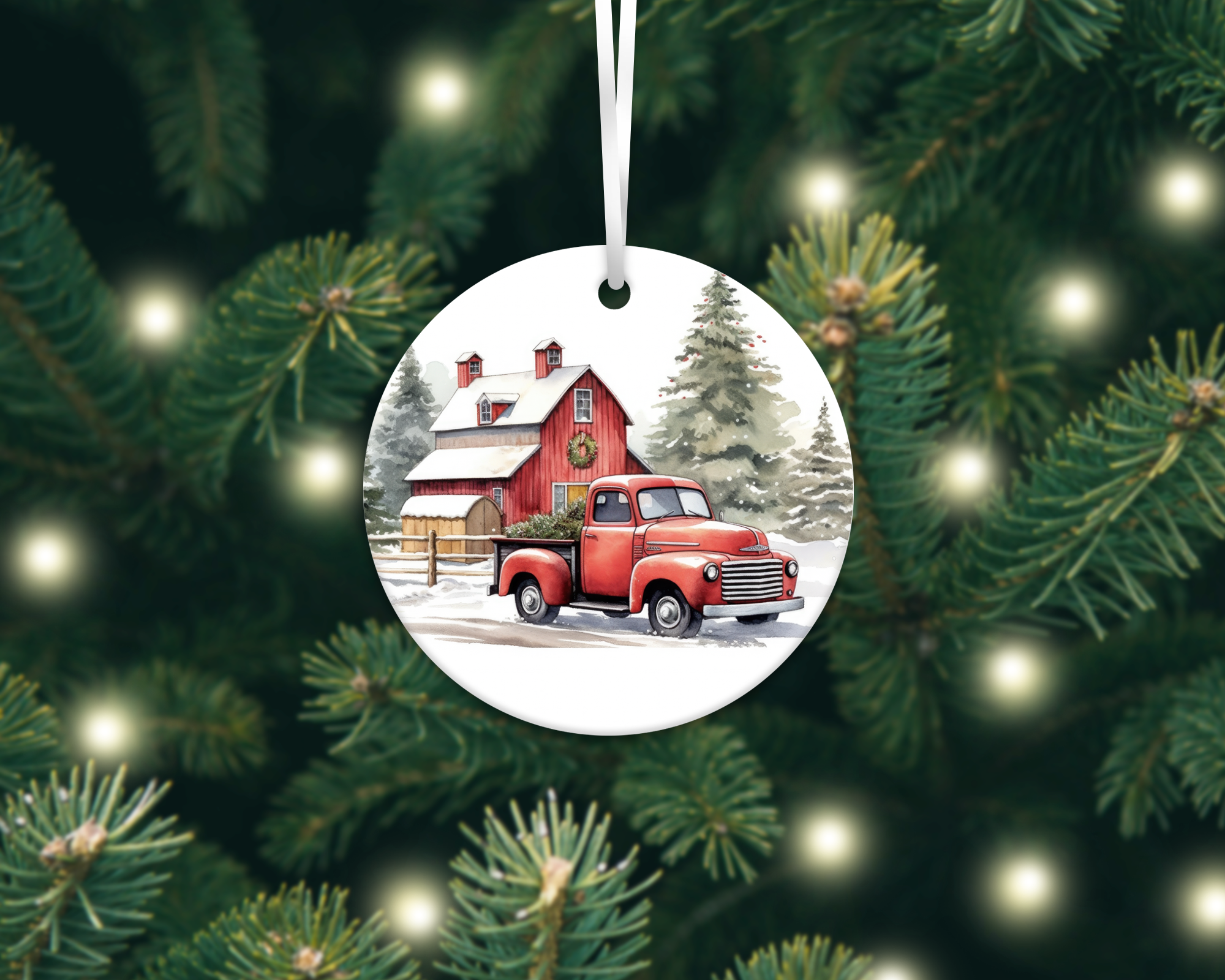 COUNTRY CHRISTMAS ORNAMENTS & CAR COASTERS SUBLIMATION TRANSFER (CHOOSE BELOW)