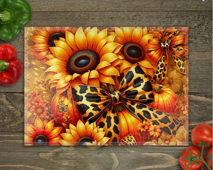 FALL SUNFLOWERS CUTTING BOARD SUBLIMATION TRANSFER