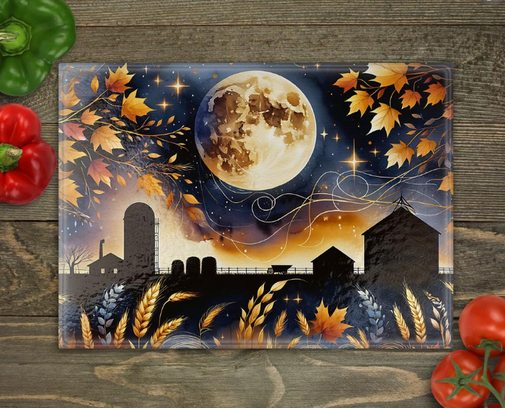 HARVEST MOON CUTTING BOARD SUBLIMATION TRANSFER