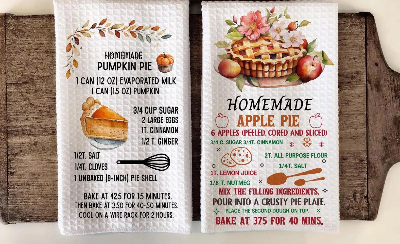 PIE TOWEL SUBLIMATION TRANSFER (CHOOSE BELOW)