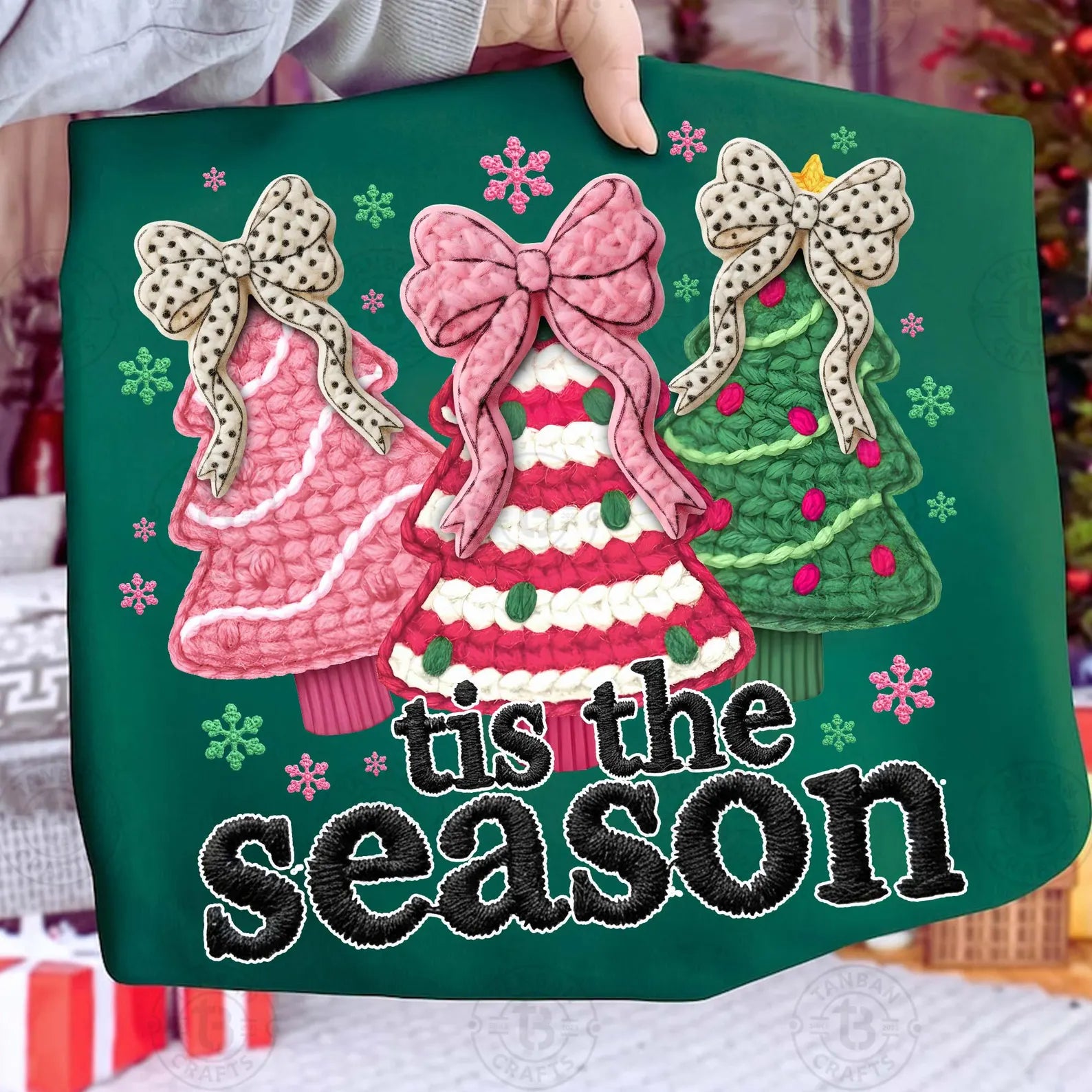 FAUX YARN TIS THE SEASON CHRISTMAS CAKES DTF TRANSFER