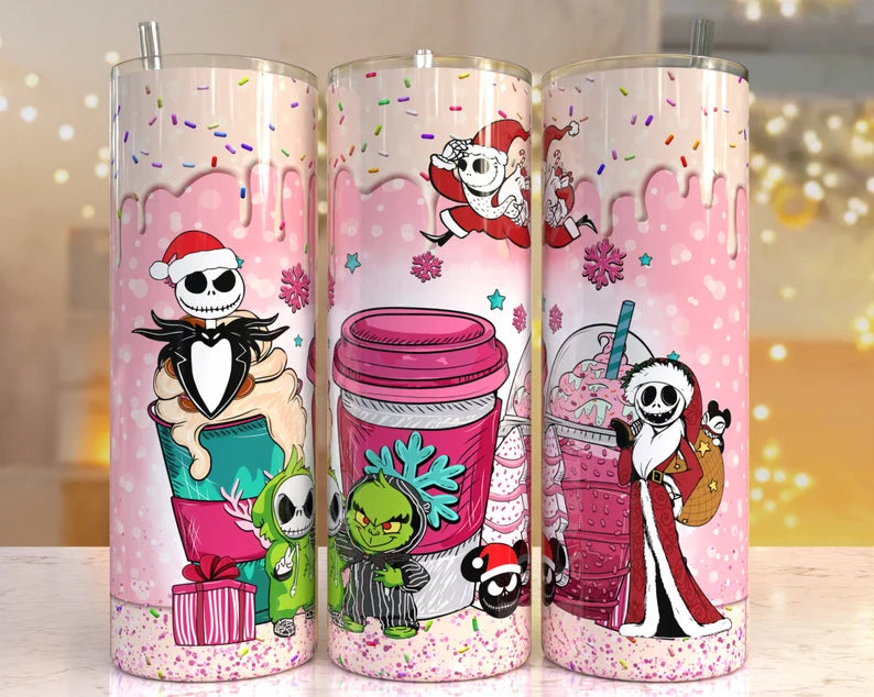 PINK NBC CHRISTMAS FINISHED TUMBLER OR TRANSFER
